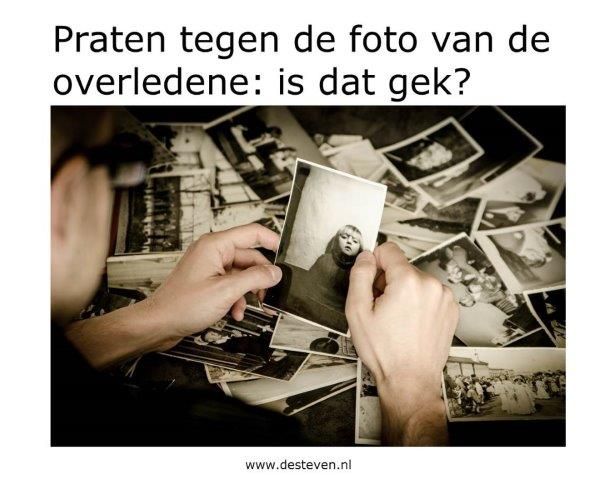 Praten tegen foto overleden bij rouwproces