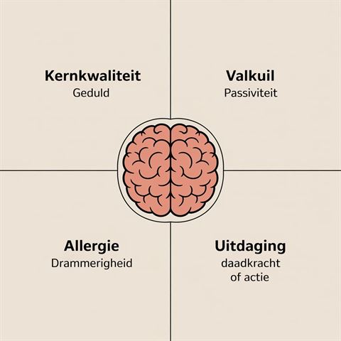 Kernkwadrant geduldig passief